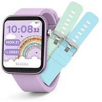 Tikkers Smart Series 13 Smart Watch And Lilac Silicone Strap Set