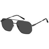 Tommy Hilfiger Grey Metal Rectangular Sunglasses
