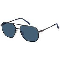 Tommy Hilfiger Blue Metal Rectangular Sunglasses