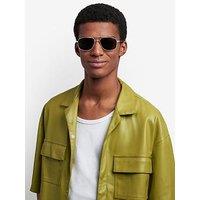 Polaroid Metal Rectangular Sunglasses