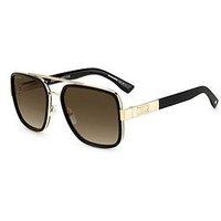Dsquared2 Brown Sqaure Double Bridge Sunglasses