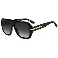 Dsquared2 Dark Grey Sf Rectangular Flat Top Sunglasses