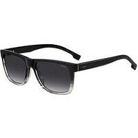 Boss Hugo Boss Grey Acetate Rectangular Sunglasses