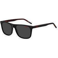 Hugo Acetate Rectangular Logo Sunglasses