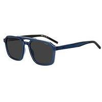Hugo Blue Frame Rectangular Sunglasses