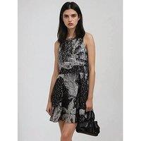 Religion Palm Mini Dress In Metallic Print