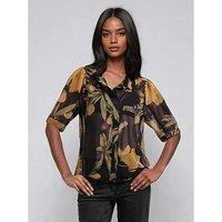 Religion Indium Shirt Blouse With Puff Shoulder - Yellow