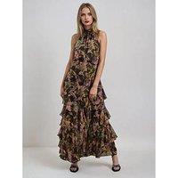 Religion Taylor Maxi Dress With Full Frill Skirt