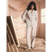 Cath Kidston Print Mix Button Up Pyjamas - Blue