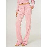 Juicy Couture Straight Leg Track Pant With Pocket - Pink