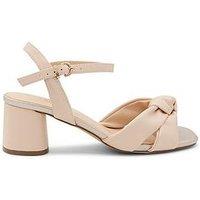 Paradox London Nalani Wide Fit Metallic Heeled Sandal - White