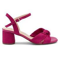 Paradox London Nalani Wide Fit Suede Heeled Sandal - Pink