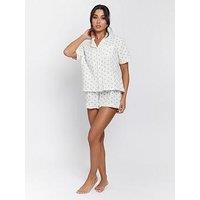 Loungeable Cotton Waffle Short Sleeved Short Set