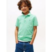 Tommy Hilfiger Boys Flag Logo Short Sleeve Polo Shirt - Green