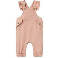 Lil Atelier Baby Girls Dungarees - Misty Rose