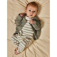Lil Atelier Baby Boys Striped Long Sleeve Bodysuit - Coconut Milk