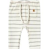 Lil Atelier Baby Boys Striped Leggings - Coconut Milk