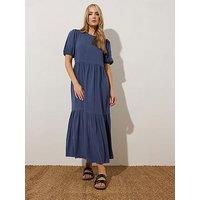 Long Tall Sally Puff Sleeve Midaxi Dress - Blue