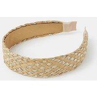 Accessorize Raffia Headband - Natural