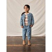 Lil Atelier Mini Girls Denim Jacket - Medium Blue Denim