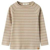 Lil Atelier Mini Boys Striped Long Sleeve Tshirt - Pure Cashmere