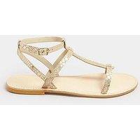Long Tall Sally T Bar Leather Sandal