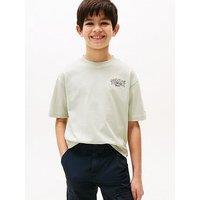 Tommy Hilfiger Boys Varsity Graphic Print Short Sleeve T-Shirt - Light Khaki