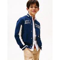 Tommy Hilfiger Boys Mixed Graphic Bomber Jacket - Navy
