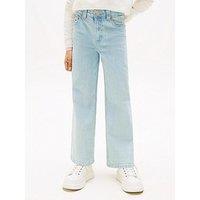 Tommy Hilfiger Girls Mabel Light Wash Denim Jeans - Light Blue