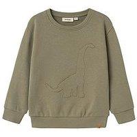 Lil Atelier Mni Boys Dino Embroidered Sweat - Overland Trek