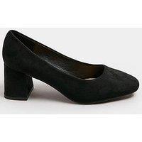 Yours Extra Wide Fit Round Toe Mid Block Court Heels