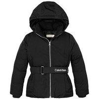 Calvin Klein Jeans Girls Short Padded Jacket - Black
