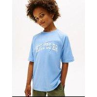 Tommy Hilfiger Boys Th Mixed Graphic Short Sleeve T-Shirt - Blue