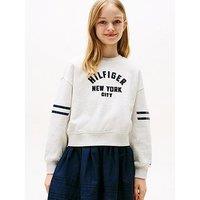 Tommy Hilfiger Girls Batwing Sweatshirt - Grey