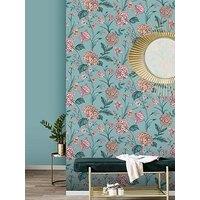 Rasch Amelie Hydrangea Wallpaper In Teal