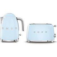 Smeg Eejb112 50S Retro Style Kettle And 2-Slice Toaster - Pastel Blue