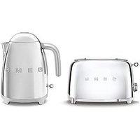 Smeg Eejb116 50S Retro Style Kettle And 2-Slice Toaster - Stainless Steel