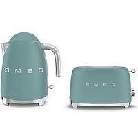 Smeg Eejb289 50S Retro Style Kettle And 2-Slice Toaster - Emerald Green