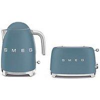Smeg Eejb290 50S Retro Style Kettle And 2-Slice Toaster - Storm Blue