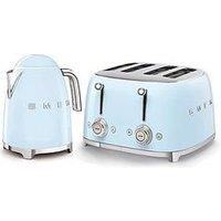 Smeg Eejb165 50S Retro Style Kettle And 4-Slice Toaster - Pastel Blue