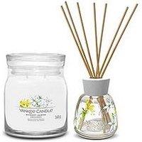 Yankee Candle Signature Midnight Jasmine Reed Diffuser - Reed Diffuser With Candle