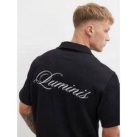 River Island Regular Fit Luminis Quilted Shirt - Black