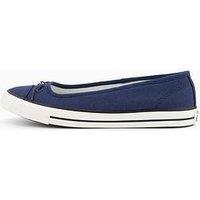 Converse Girls Dainty Ballerina Slip-Ons - Navy