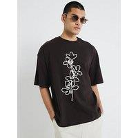 River Island Floral Embroidery T-Shirt