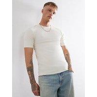 River Island Muscle T-Shirt 3 Pack - Beige