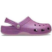 Crocs Classic Iridescent Glitter Clog - Purple