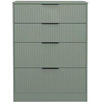 Swift Nevada Ready Assembled 4 Drawer Graduated Chest - Green
