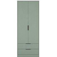 Swift Nevada Ready Assembled 2 Door, 2 Drawer Wardrobe - Green
