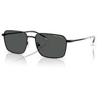 Armani Exchange 0Ax2053S Rectangle Sunglasses- Black