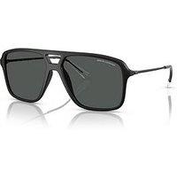 Armani Exchange 0Ax4150Su Pilot Sunglasses-Black